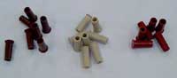 Plugs for damp proofing holes - three colours
