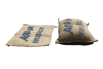 Self filling sandbags dry versus water swollen